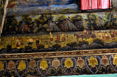 Paintings on the wall of the outer cloister of the Mahamuni Paya, Mandalay, Myanmar 